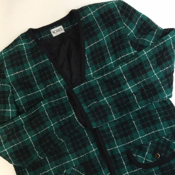 Vintage Plaid Blazer - Picture 4 of 9